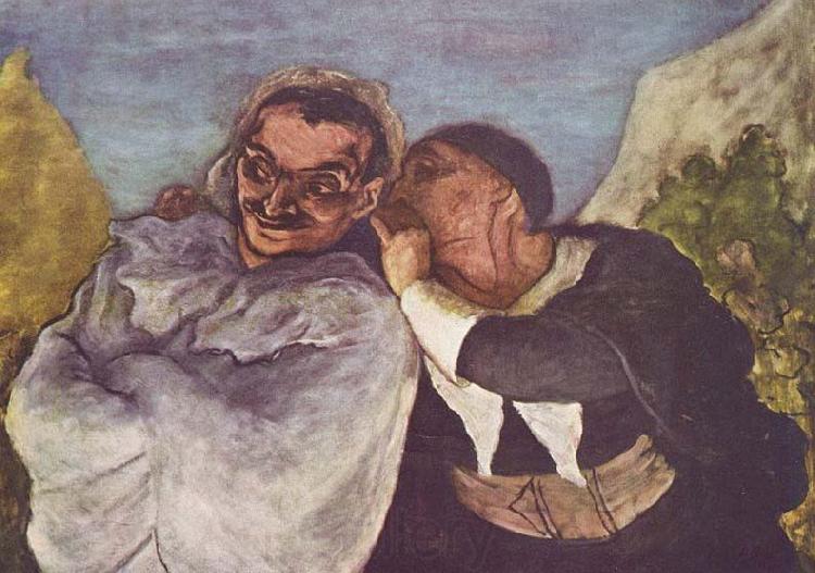 Honore Daumier Crispin und Scapin Norge oil painting art